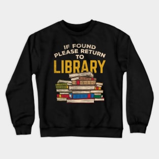 Librarian Books Reading Crewneck Sweatshirt
